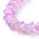 透明ガラスビーズ連売り  花  プラム  11~12x7.5~8mm  穴：1.4mm  約50個/連  11.42''（29センチメートル）&nbsp;LAMP-H061-01C-03-4