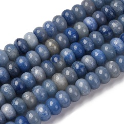 Dyed & Heated Natural Blue Aventurine Beads Strands, Rondelle, 8~8.5x4.5~5mm, Hole: 1mm, about 72pcs/strand, 15.5 inch(39.5cm)