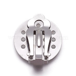 Tarnish Resistant Stainless Steel Clip-on Earring Findings&nbsp;LS-STAS-L207-18P