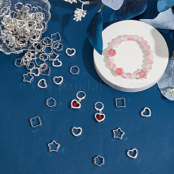 150Pcs 5 Styles Alloy Bead Frame&nbsp;FIND-SP0005-46