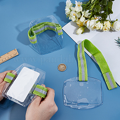 4Pcs Polyester & PVC Arm Band ID Badge Card Holder&nbsp;OFST-GF0001-04A