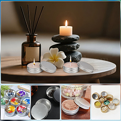 120Pcs 3 Styles Round Aluminium Tin Cans&nbsp;CON-WA0001-14