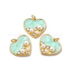 Rack Plating Brass Micro Pave Cubic Zirconia Pendants&nbsp;KK-A177-15G