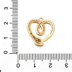 Brass Micro Pave Cubic Zirconia Pendants&nbsp;X1-KK-B147-06C-G