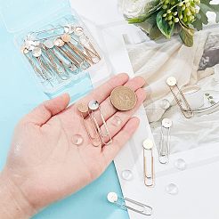 DIY Blank Dome Safety Pin Brooch Making Kit&nbsp;FIND-NB0003-02