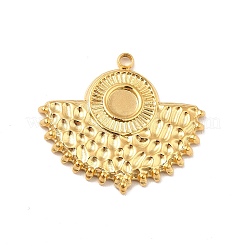 Ion Plating(IP) 304 Stainless Steel Pendant Cabochon Settings&nbsp;STAS-I197-002G