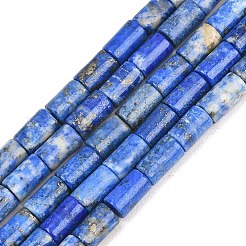 天然石ラピスラズリビーズ連売り  コラム  7.5~9x5~5.5mm  穴：0.7~0.8mm  約48個/連  15.35''（39センチメートル）&nbsp;G-F832-B11-01