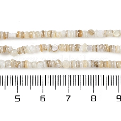 天然淡水シェルビーズ連売り  ロンデル  小麦  3x1~2mm  穴：0.5mm  約200~230個/連  14.57~14.76''（37~37.5センチメートル）&nbsp;X-BSHE-H109-13A