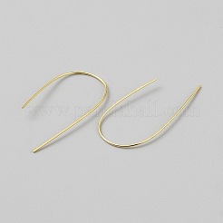 スターリングシルバーのイヤーワイヤー  ゴールドカラー  39x21x0.9mm&nbsp;STER-WH0061-72G