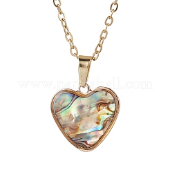 Natural Paua Shell Pendant Necklaces&nbsp;NJEW-JN05141-02