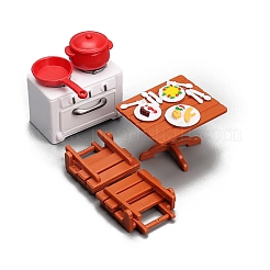 Plastic Table & Chairs & Stove Furniture Set Model&nbsp;PW-WGAFC70-01