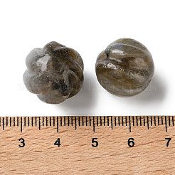 天然ラブラドライト彫刻ビーズ  ラウンド  16.5~17.5x16~17mm  穴：1~1.2mm&nbsp;GG-CBABD99-02A