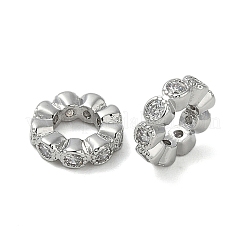 Brass Clear Cubic Zirconia Linking Rings&nbsp;KK-U045-10P