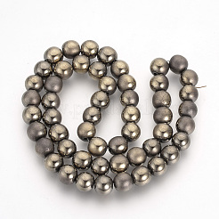 Electroplate Non-magnetic Synthetic Hematite Beads Strands&nbsp;G-Q946-8mm-08