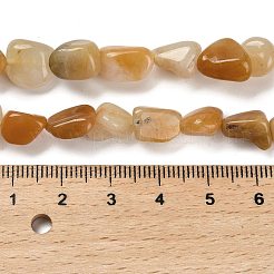 天然石トパーズ翡翠ビーズ連売り  ナゲット  タンブルストーン  7~13x4.5~10x4.5~10mm  穴：1.2mm  約44~46個/連  15.08~16.14インチ（38.3~41cm）&nbsp;G-P497-01E-12