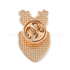 Christmas Theme Heart Enamel Pins&nbsp;JEWB-Z043-01G