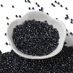焼付塗装ガラスシードビーズ  シリンダー  ミッドナイトブルー  2.5x2mm  穴：1.4mm  約45359個/ポンド&nbsp;SEED-S042-15A-22