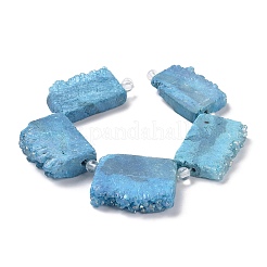 Electroplated Natural Druzy Crystal Beads Strands&nbsp;G-N0257-05