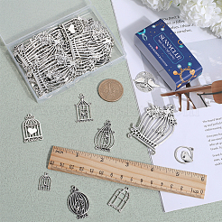 54Pcs 9 Style Tibetan Style Alloy Pendants&nbsp;TIBEP-SC0002-65