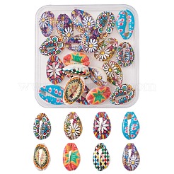 20Pcs Printed Natural Cowrie Shell Beads&nbsp;SHEL-YW0001-03C