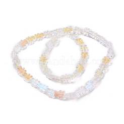Transparent Electroplate Glass Beads Strands&nbsp;GLAA-F122-05F
