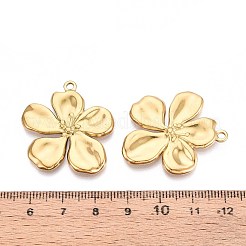 304 Stainless Steel Flower Pendants&nbsp;X-STAS-T067-30G