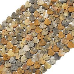 天然石クレイジーアゲートビーズ連売り  艶消し  ハート  6x6.5x2.5mm  穴：0.8mm  約75~76個/連  15.12''~15.16''（38.4~38.5センチメートル）&nbsp;G-A272-A01-09