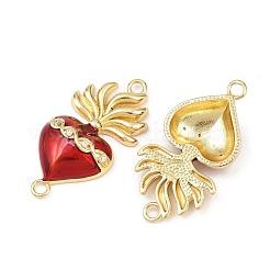 Brass Pave Clear Cubic Zirconia Connector Charms&nbsp;X-KK-L251-18G-01
