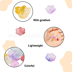 80Pcs 8 Colors Transparent Spray Painted Glass Beads&nbsp;GLAA-BT0001-02
