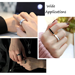 6Pcs 6 Styles Stainless Steel Grooved Finger Ring Settings&nbsp;STAS-YS0001-19