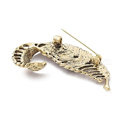 Leaf Alloy Glass Brooches&nbsp;JEWB-E041-04AB