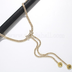Bowknot Alloy Full Crystal Rhinestone Tassel Waist Belly Chains for Women&nbsp;FS-WG8B8BC-01