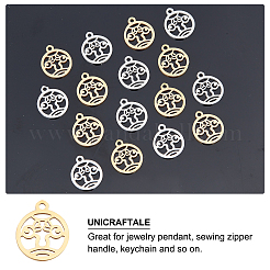 16Pcs 2 Colors Ion Plating(IP) 201 Stainless Steel Charms&nbsp;STAS-UN0029-29
