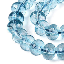 Crackle Transparent Glass Beads Strands&nbsp;GLAA-N074-02B-09