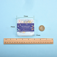 合金エナメルチャーム  花  ライトゴールド  ミックスカラー  30個/箱&nbsp;FIND-SC0001-14