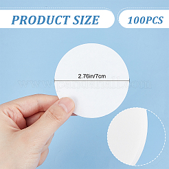 円形定量ろ紙  中速  実験用ろ紙  じょうごろ紙  ホワイト  7x0.01cm  100個/箱&nbsp;AJEW-WH0314-57