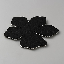 Felt & Rhinestone Embroider Thread Iron on/Sew On Patches&nbsp;PATC-WH0023-30B