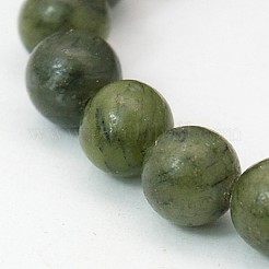 天然台湾の翡翠ビーズ  ラウンド  オリーブ  直径約8mm  穴：1mm  約45~48個/連  15インチ&nbsp;X-Z0NCT013