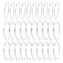 30個 3スタイル ヘアアクセサリー アイロン ヘアバンド 金具  プラチナ  内径：110~125mm  30個/セット&nbsp;OHAR-TA0001-08A