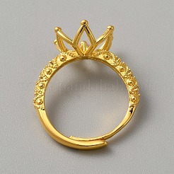Adjustable Brass Ring Findings&nbsp;KK-WH0062-40G
