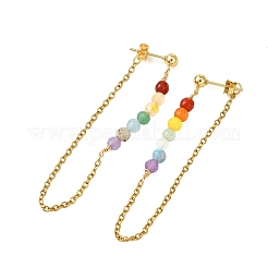 Natural Gemstone Stud Earrings&nbsp;EJEW-JE07286