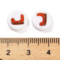 Christmas Theme Printed Opaque Acrylic Beads&nbsp;OACR-R004-01D