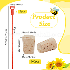 200Pcs Cork Bottle Stoppers&nbsp;FIND-BC0014-56