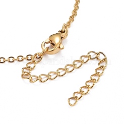 Ion Plating(IP) 304 Stainless Steel Pendant Necklaces&nbsp;NJEW-Z008-03G