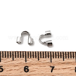 真鍮製U字カンU字金具  ニッケルフリー  プラチナ  5x6.5x2mm  穴：1.5mm&nbsp;KK-F916-07B-P