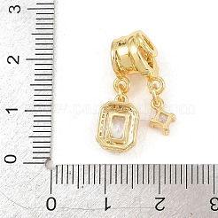 Brass Micro Pave Cubic Zirconia Pendants&nbsp;KK-Z151-17G