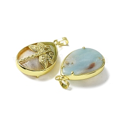 Natural Flower Amazonite Pendants&nbsp;G-G900-01G-29