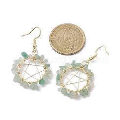 Natural & Synthetic Mixed Gemstone Chips Dangle Earrings&nbsp;EJEW-JE05705