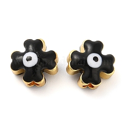 Golden Tone Brass Enamel Beads&nbsp;KK-E048-01G-04