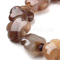 天然石赤瑪瑙ビーズ連売り  花  16x16x6mm  穴：1.4mm  約25個/連  14.57~14.96インチ（37~38cm）&nbsp;G-F769-L01-01